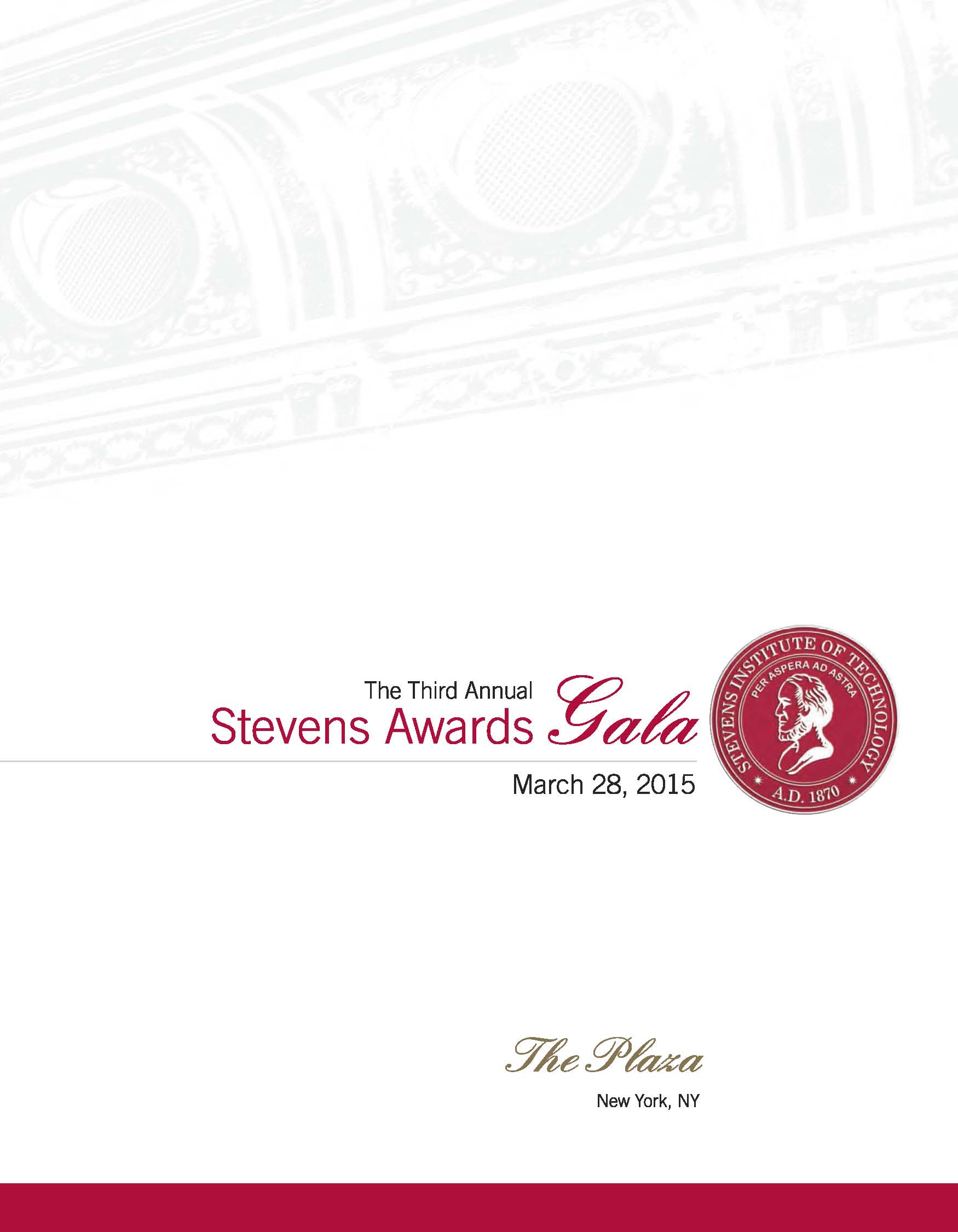 Program for the 3rd Annual Stevens Awards Gala