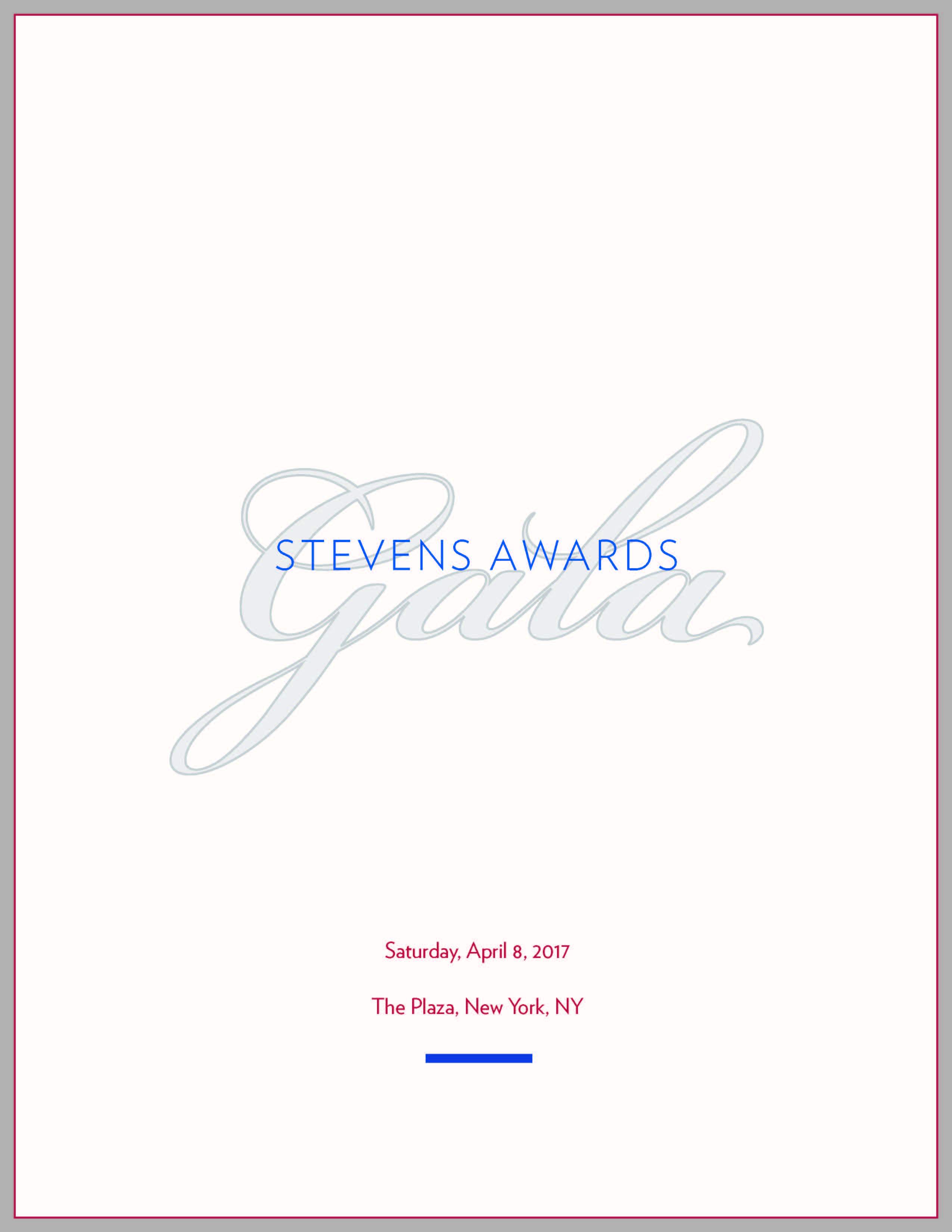Program for the Fourth Stevens Awards Gala